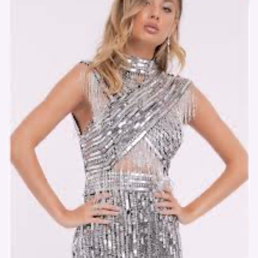 ASOS Sequined Backless dress